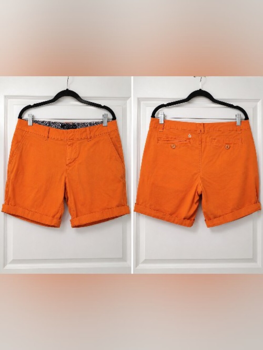 Volcom 90s Skater Girl Era  Orange Rolled-Hem Women's Short Shorts Size 9